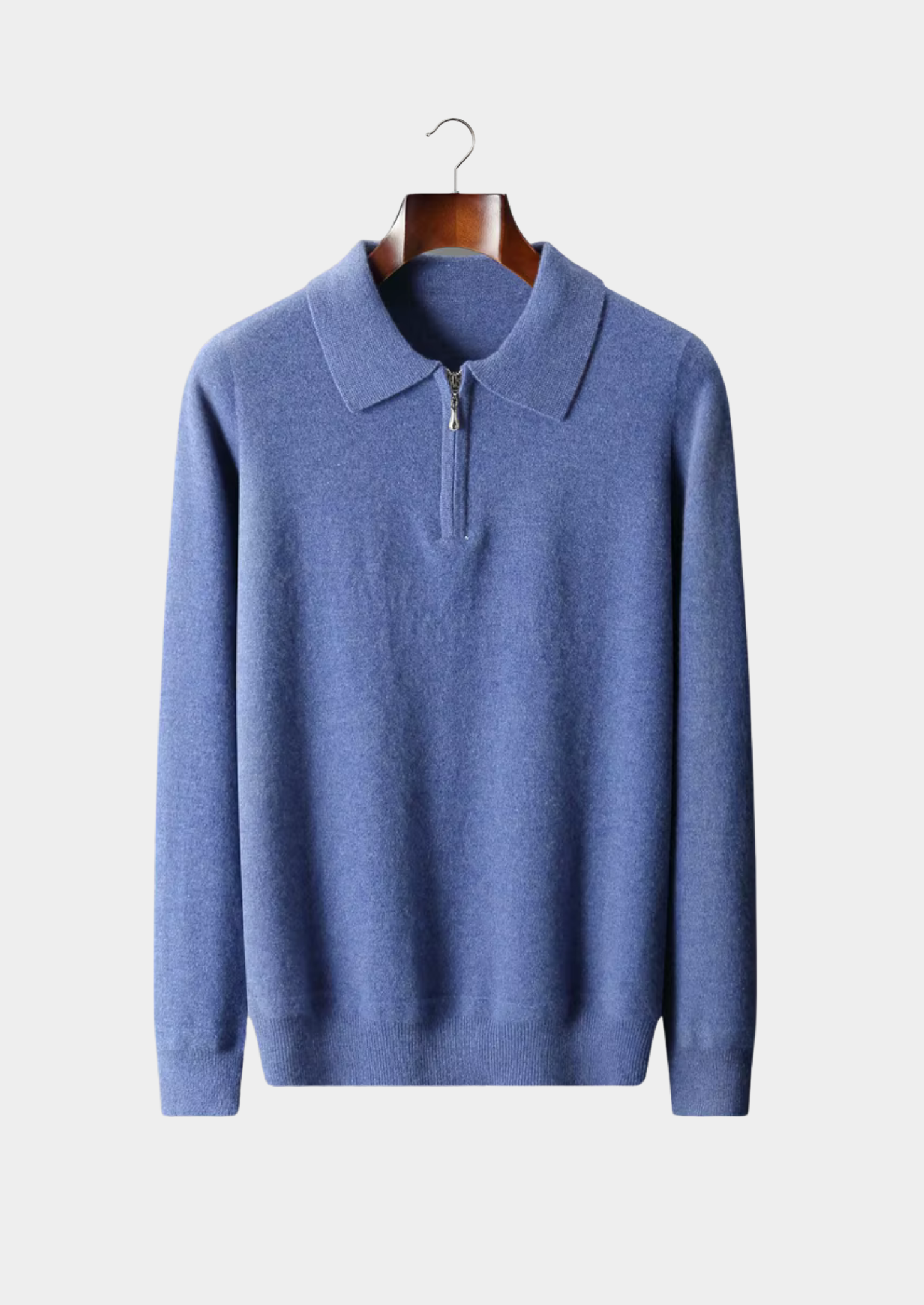 NOBA WOOL HALF ZIP POLO